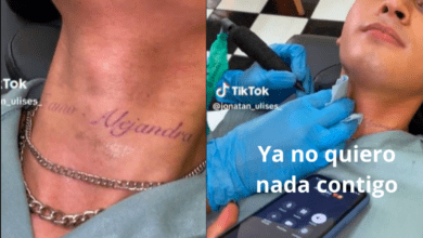 Photo of Se tatuaba el nombre de su novia y ella lo llamó para terminar